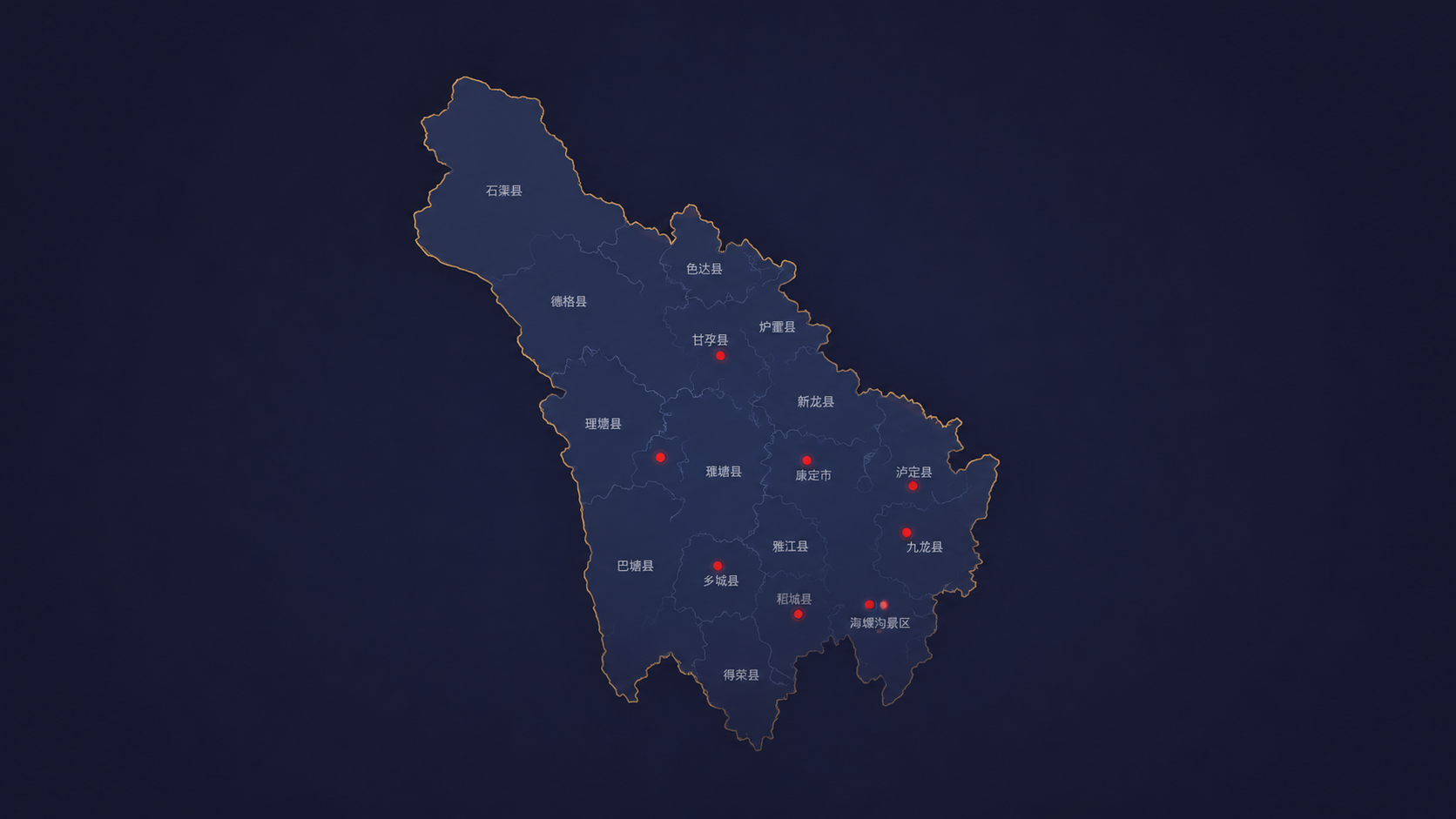 甘孜州项目分布地图